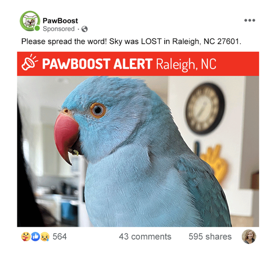 Pawboost Mobile Facebook Ad