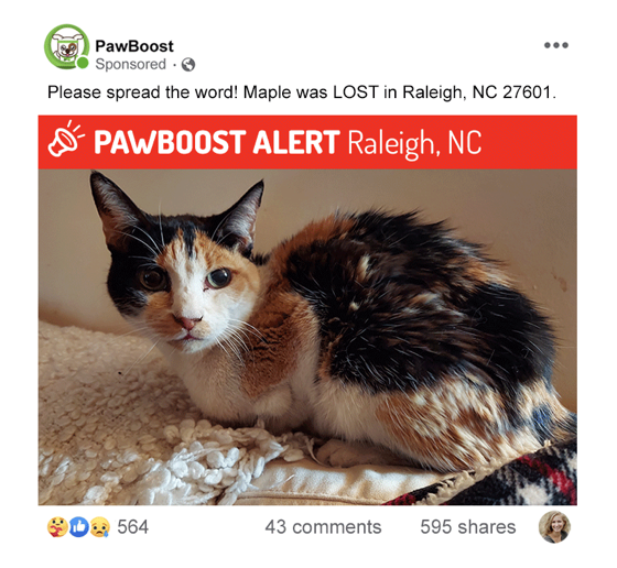 Pawboost Mobile Facebook Ad