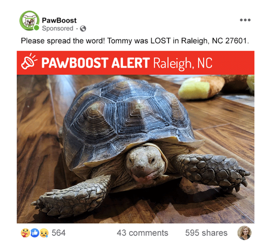 Pawboost Mobile Facebook Ad